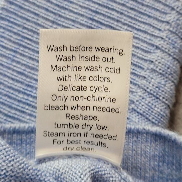 NWT Apt. 9 Sweater Mens Size XXL Seriously Soft Tipped Polo Sweater Pale Blue - Picture 8 of 12